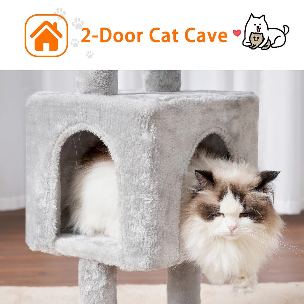 Heybly cat tree cactus-inspired design blends with home decor.