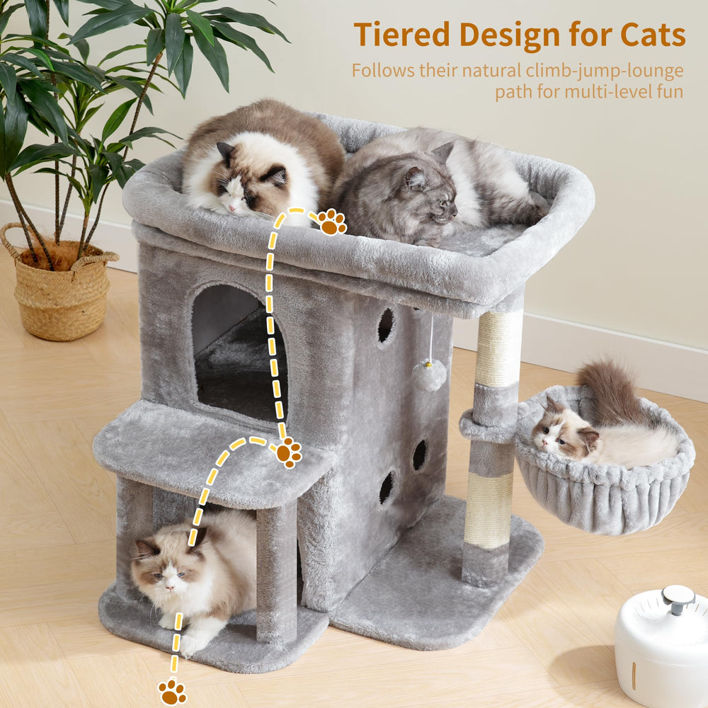 Heybly cat tree cozy basket warm hideaway for naps