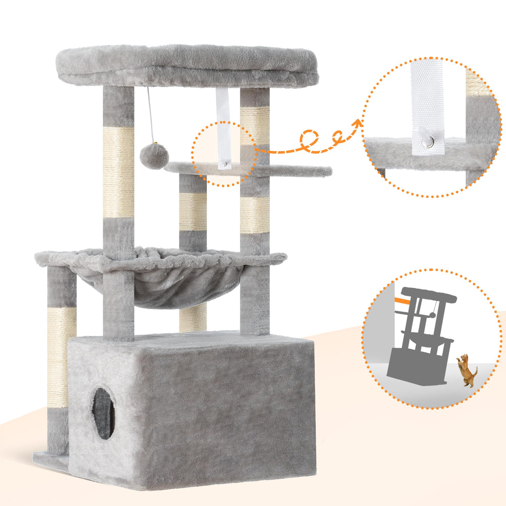 Heybly cat tree dangling ball for interactive play