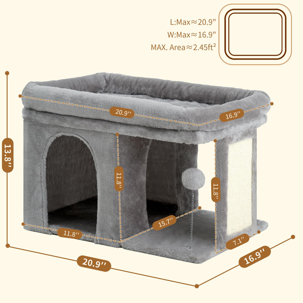 Heybly Cat Tree easy assembly guide makes setup fast and simple.