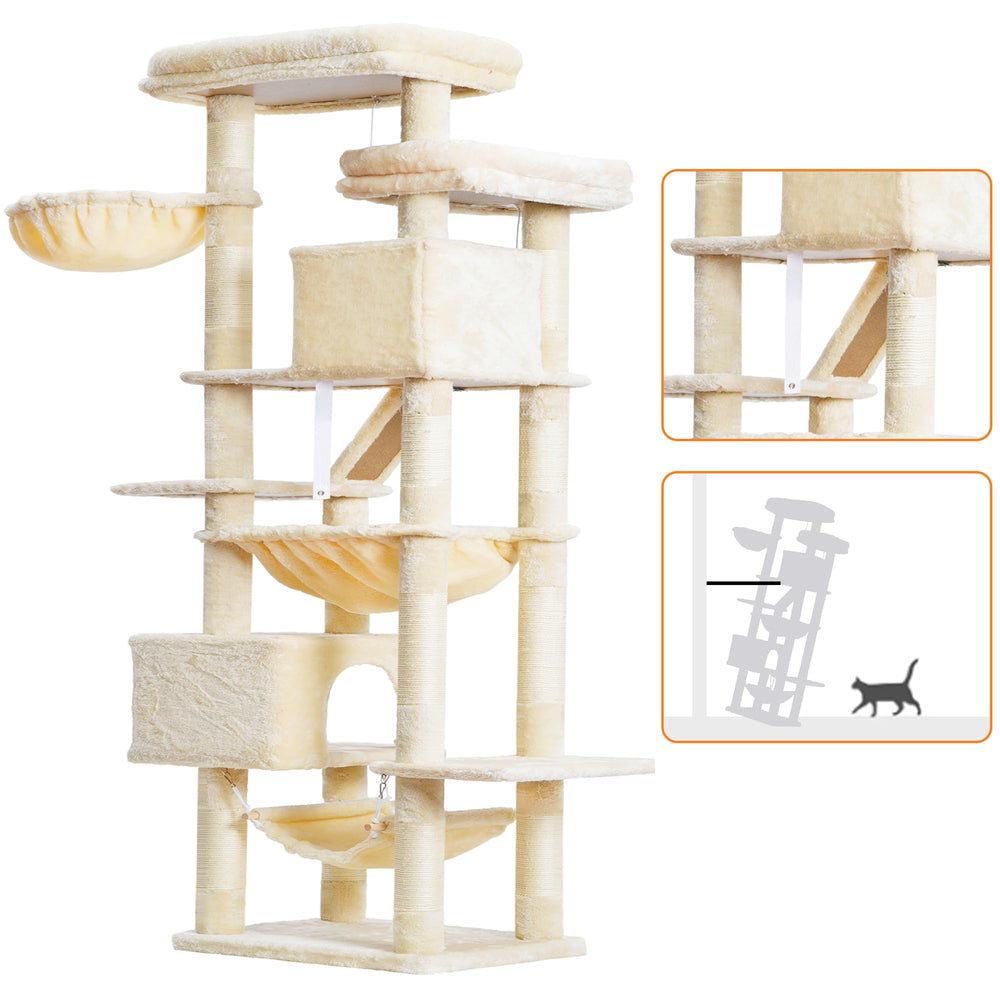 Heybly cat tree easy assembly saves time with included hex key.