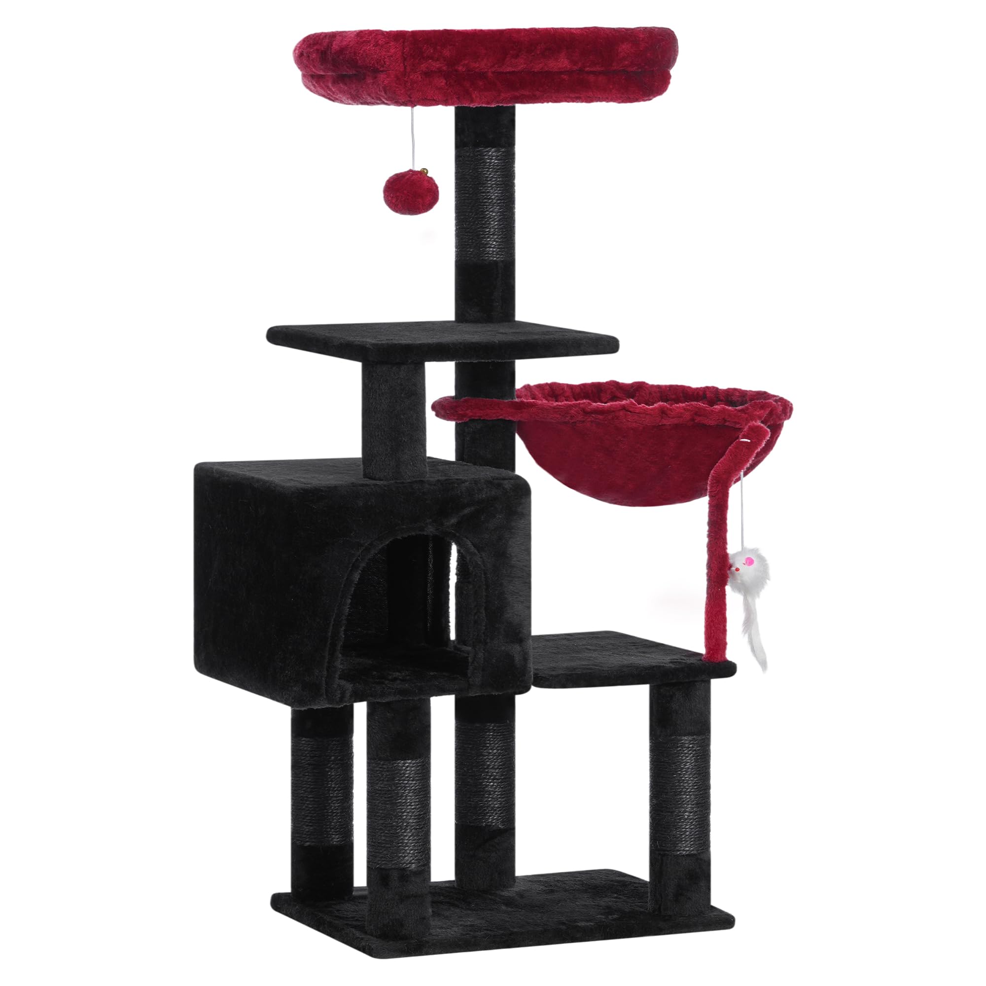 Heybly cat tree hammock invites lounging and gentle rocking.