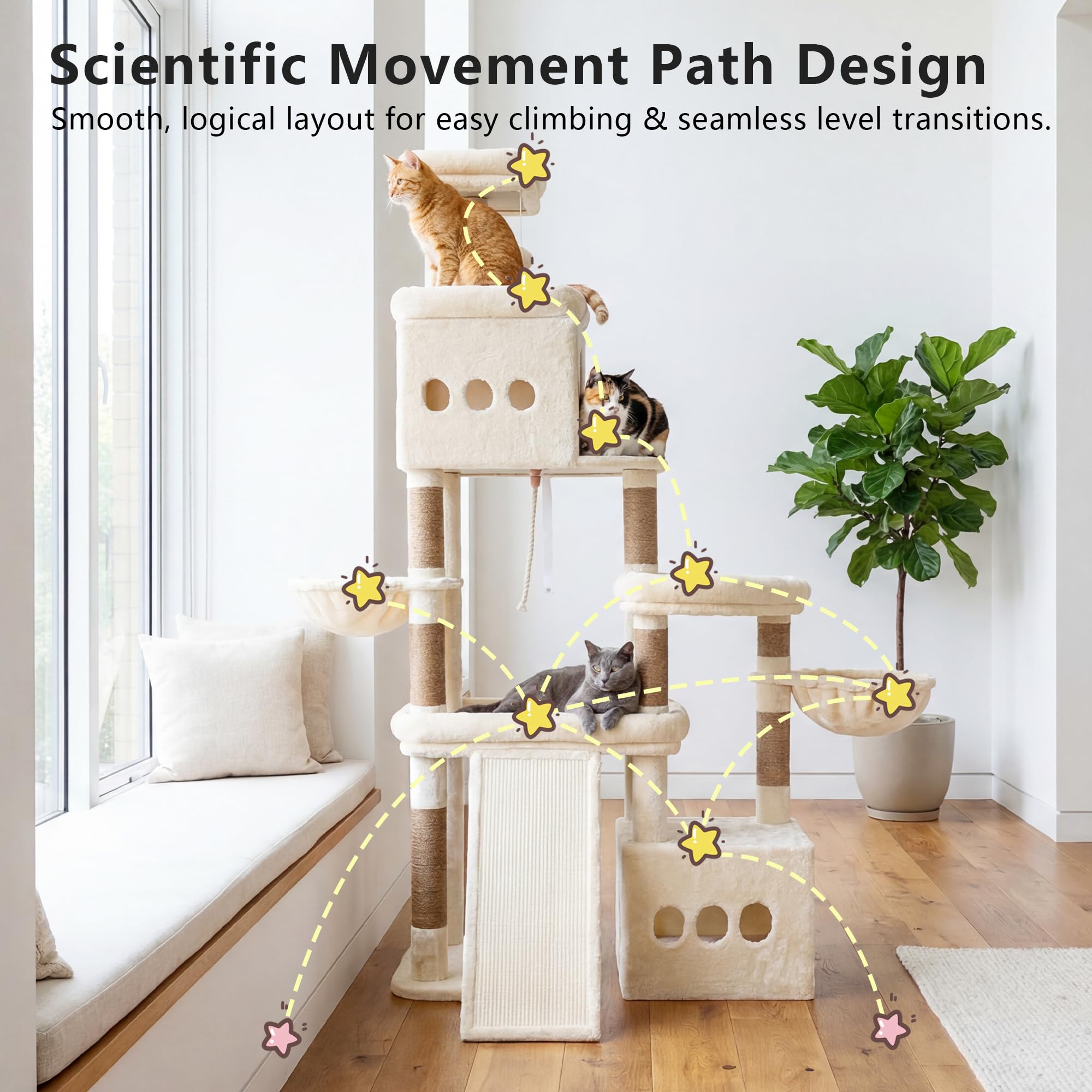 Heybly cat tree hanging toys encourage chasing and interactive fun