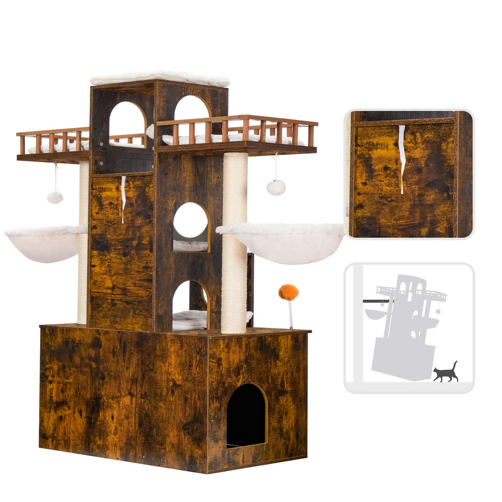 Heybly heavy-duty base supports large cats with stable play.