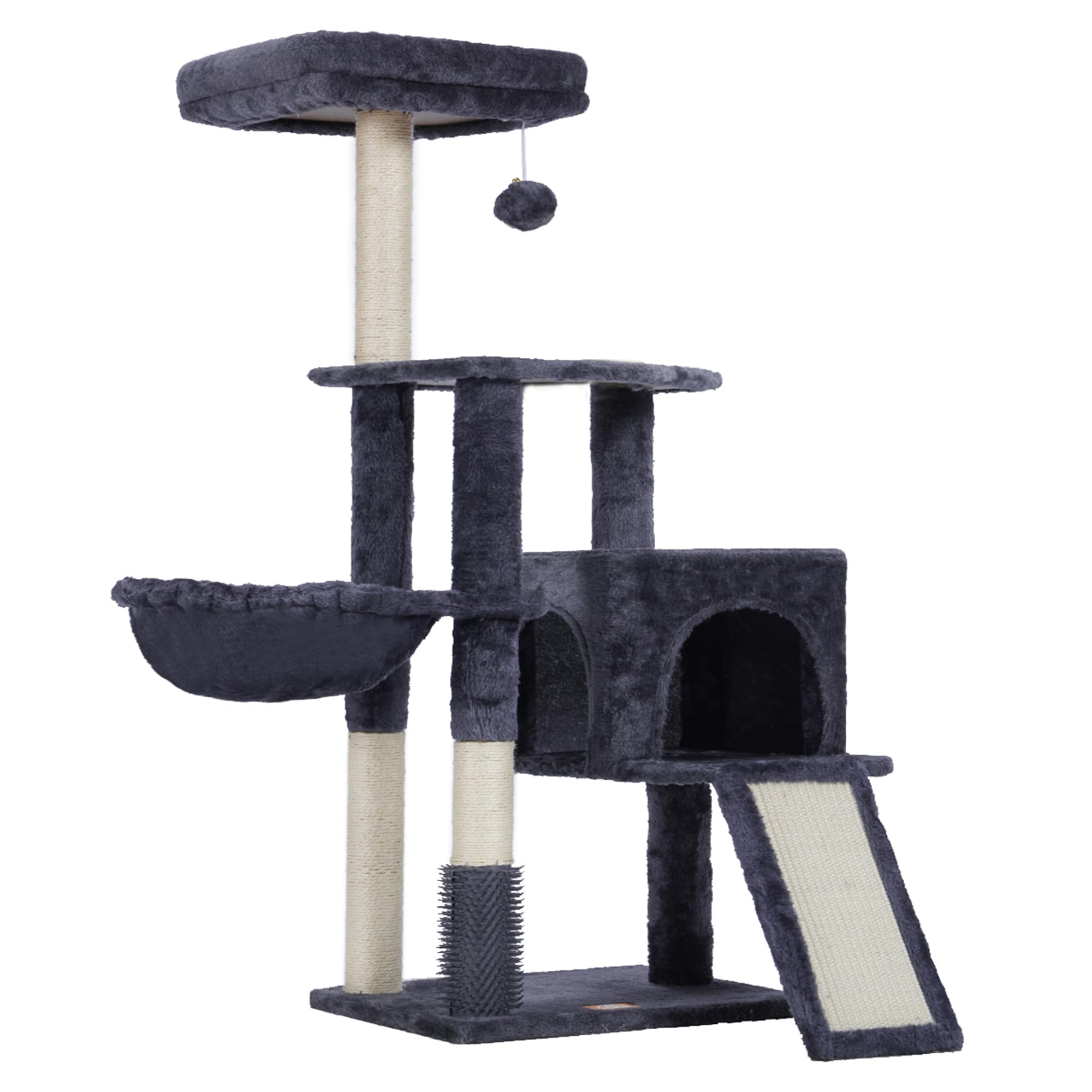 Heybly Cat Tree for Indoor Use supports two cats and durable play
