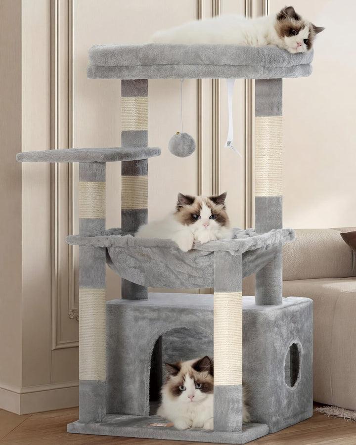Heybly cat tree large platform offering warm lounging space for indoor cats