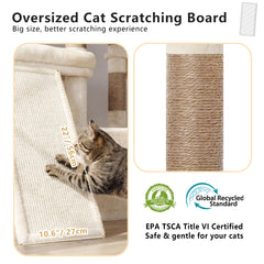 Heybly cat tree natural sisal posts satisfy scratching instincts and protect furniture