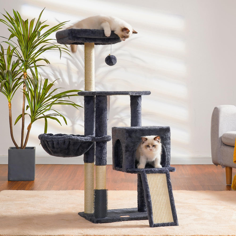 Heybly Cat Tree Plush Ball with Bell adds quiet, engaging play