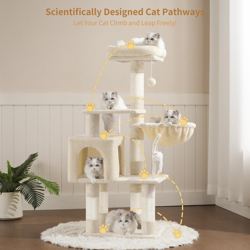 Heybly anti-topple design keeps active cats safe during play.