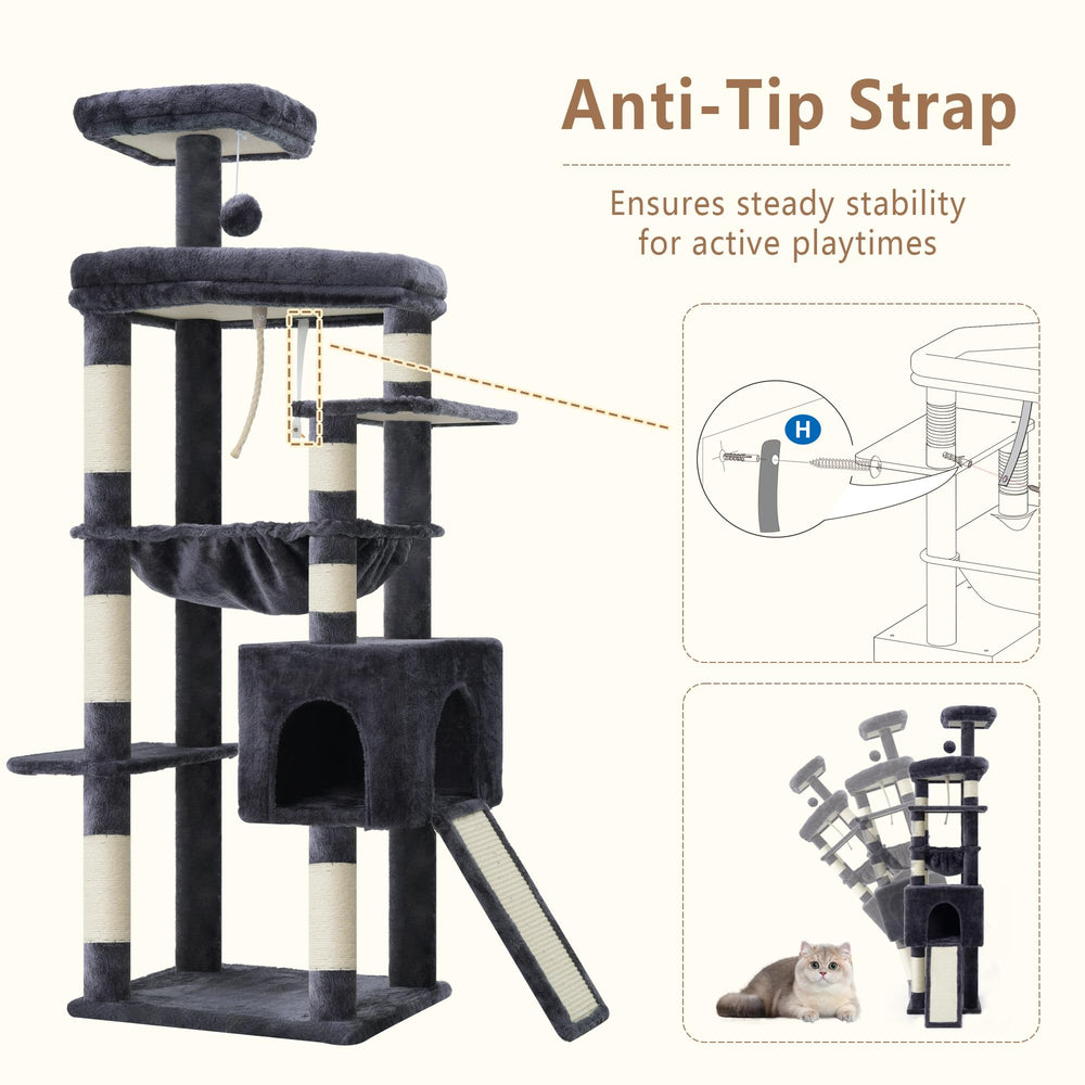 Heybly cat tree sisal posts collection for natural scratching.