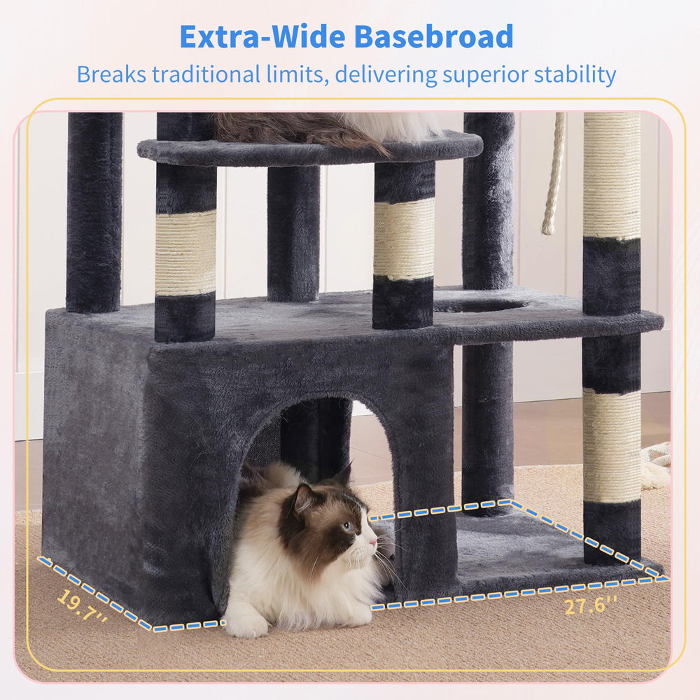 Heybly cat tree sisal posts satisfy scratching instincts while protecting furniture.