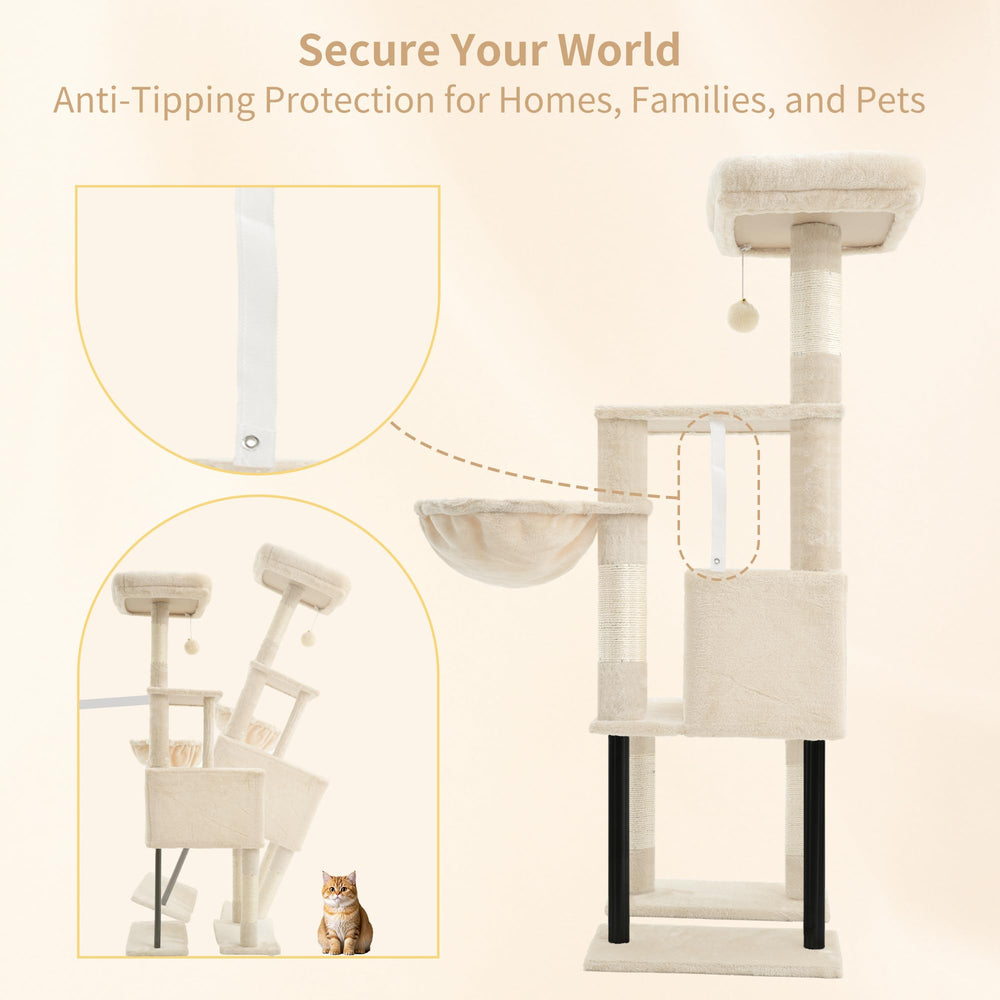 Heybly cat tree sisal posts encourage scratching and healthy play