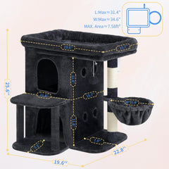 Heybly cat-tree sisal-posts offer durable scratching and claw maintenance.