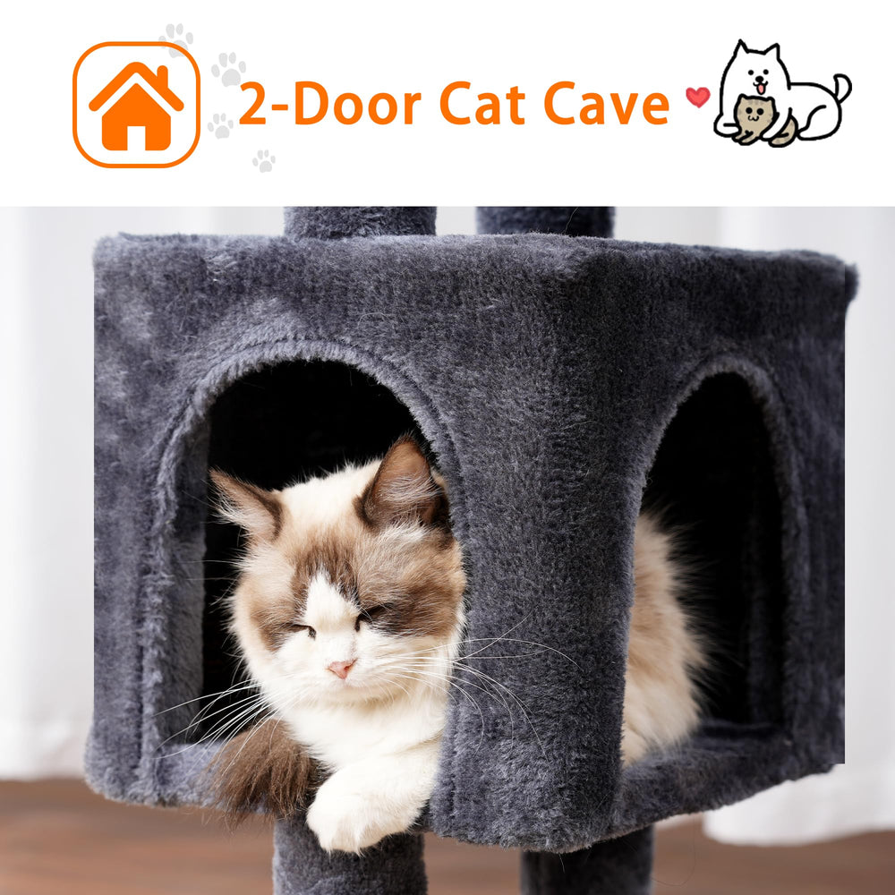 Heybly Cat Tree strong base keeps stability during climbs