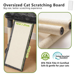 Heybly cat tree top perch providing high vantage point and cozy retreat