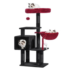 Heybly cat tree top perch offers a comfy lookout for indoor cats.
