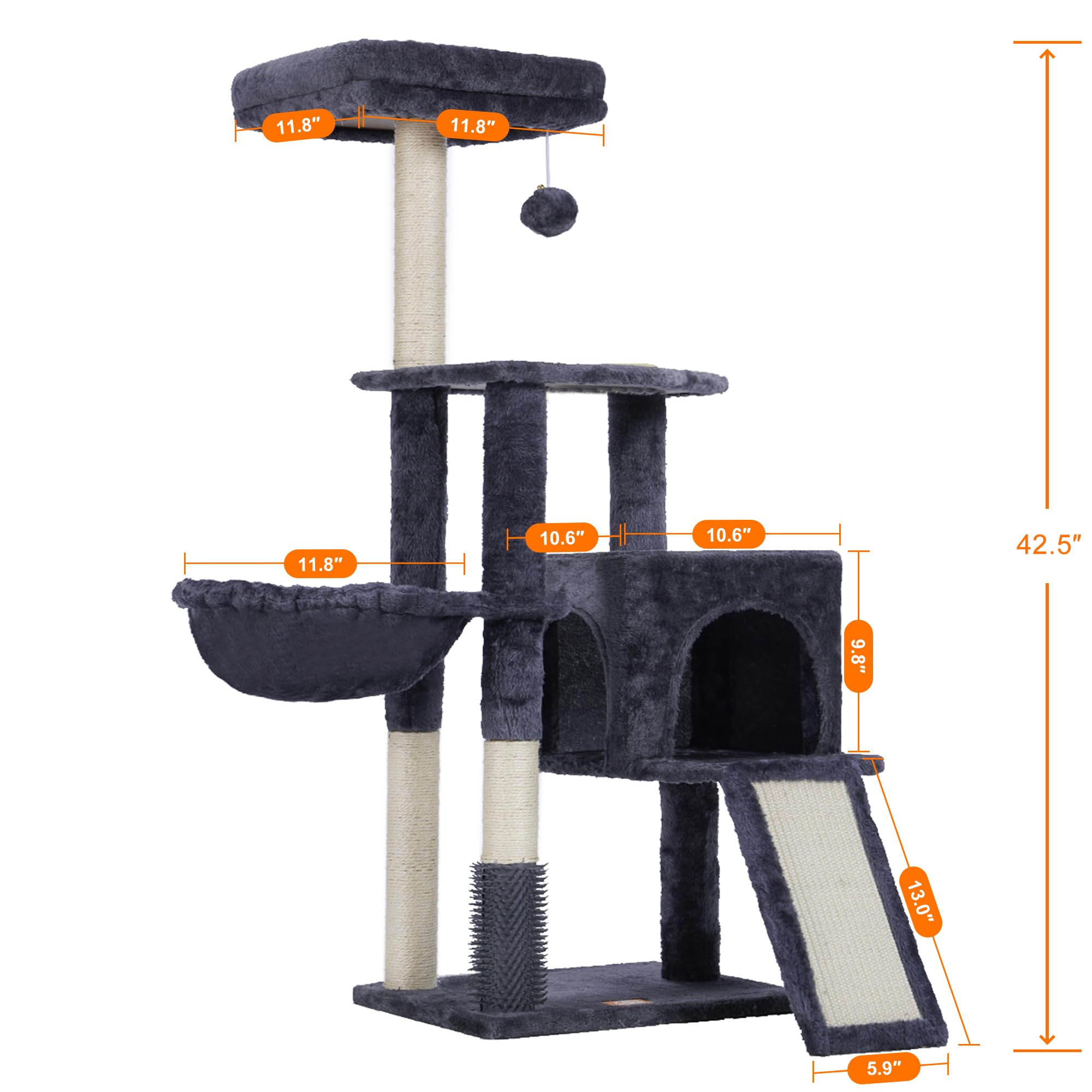 Heybly Cat Tree Two Jumping Platforms invite climbing and exercise