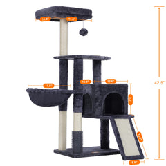 Heybly Cat Tree Two Jumping Platforms invite climbing and exercise