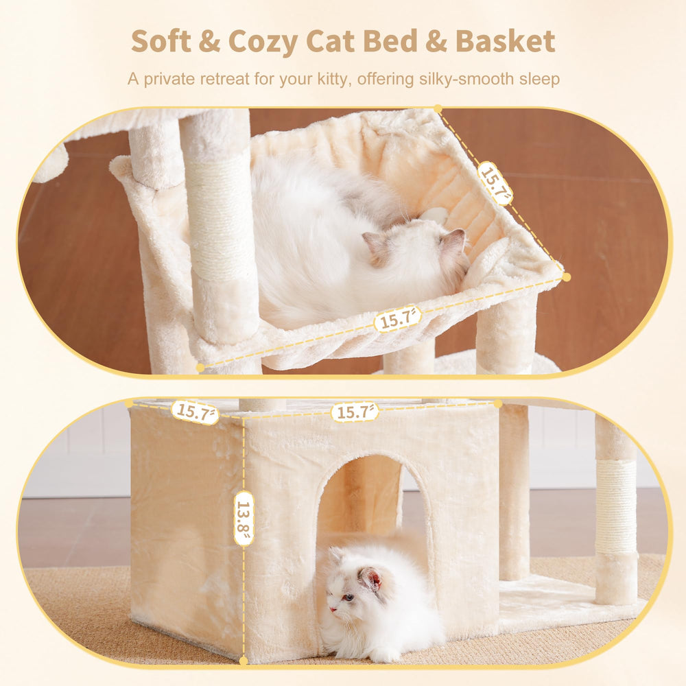 Heybly Heavy Duty Cat Tree hammock provides a cozy resting spot