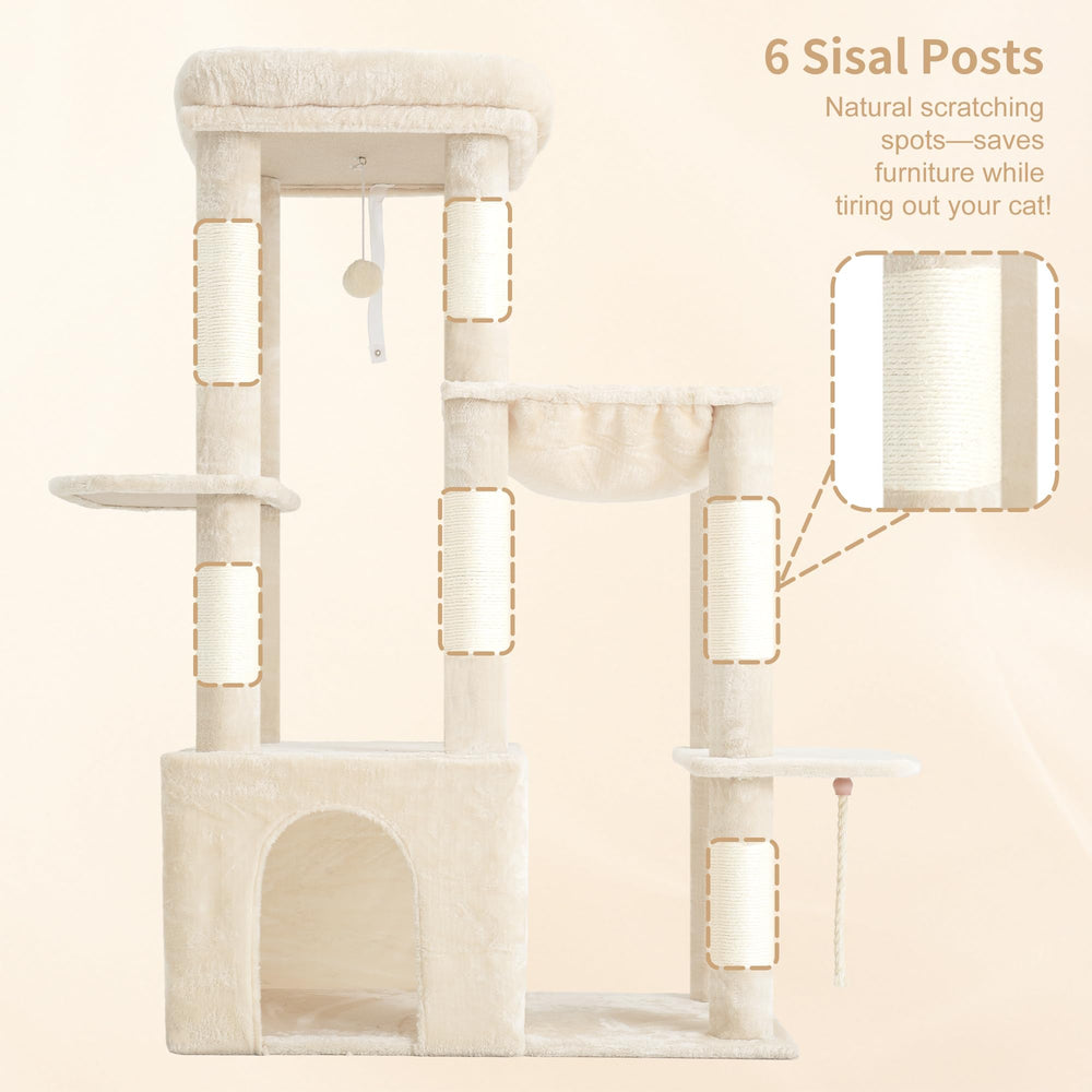 Heybly Heavy Duty Cat Tree includes quick assembly tools for setup