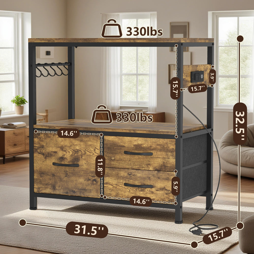 Heybly rustic-brown finish blends with living spaces for seamless decor.