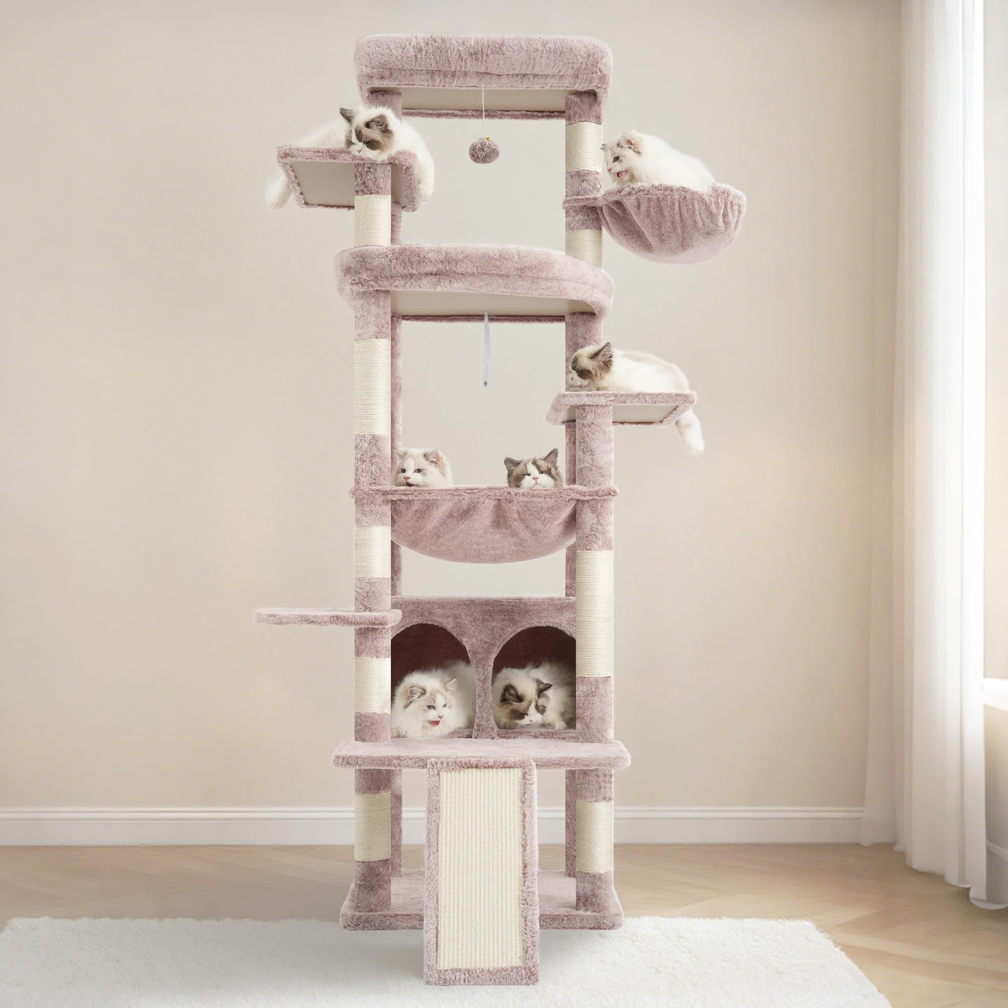 Heybly cat tree assembly with clear instructions and tools