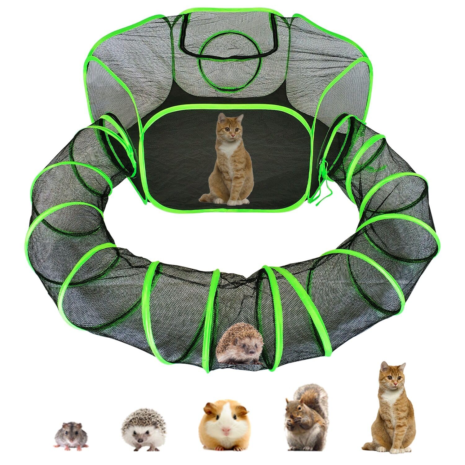 HEYHOME small animal playpen outer view shows spacious, safe enclosure.