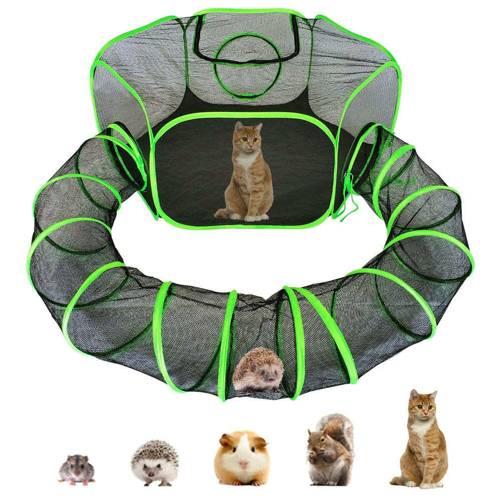 HEYHOME small animal playpen outer view shows spacious, safe enclosure.