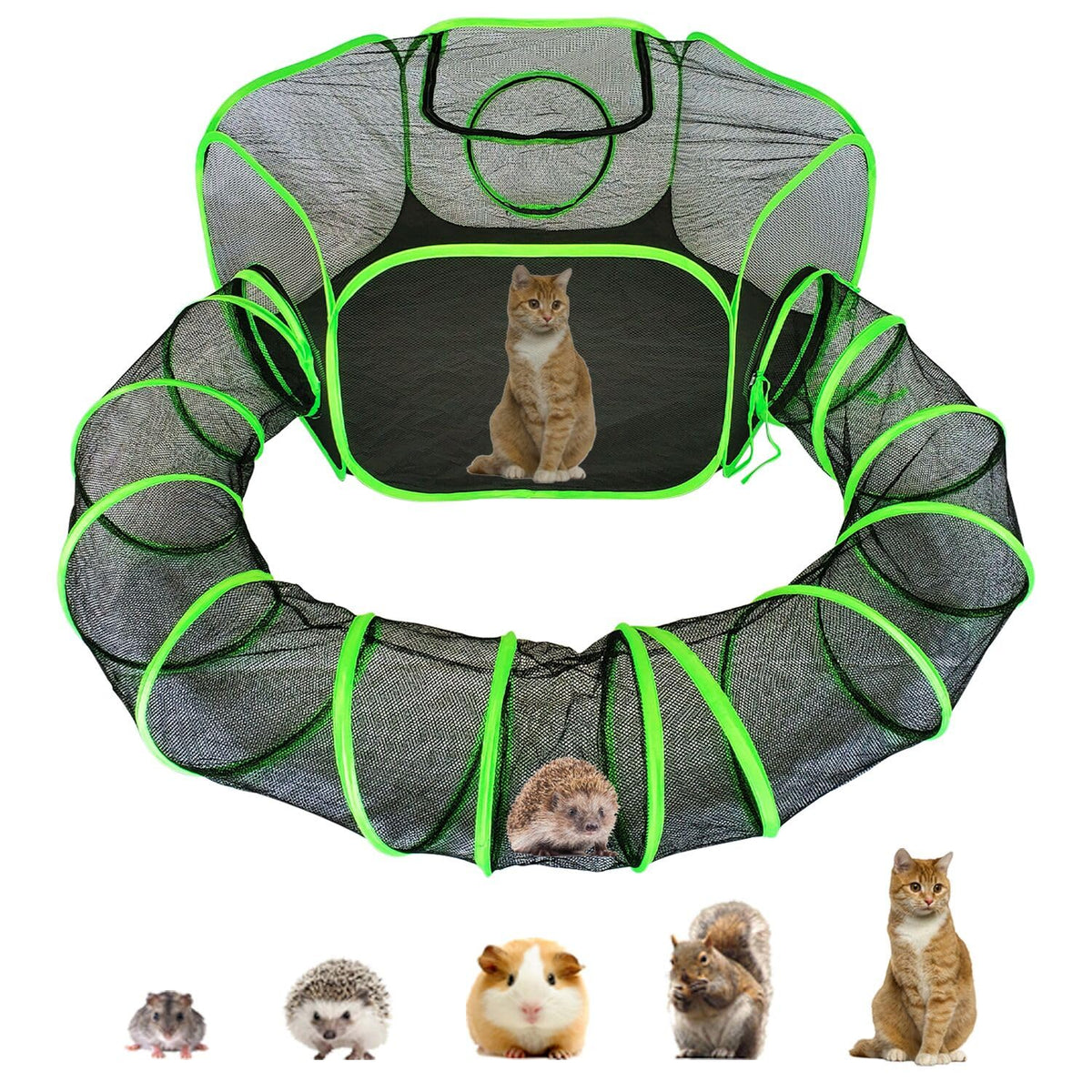 HEYHOME small animal playpen outer view shows spacious, safe enclosure.