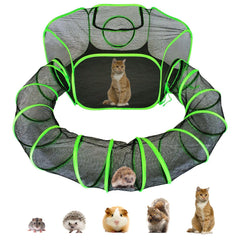 HEYHOME small animal playpen outer view shows spacious, safe enclosure.