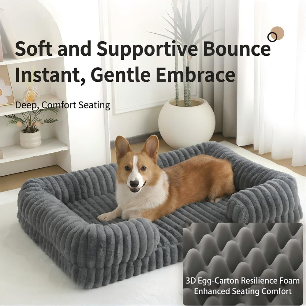HEZOTCO cat bed three-sided nest creates secure lounging space.