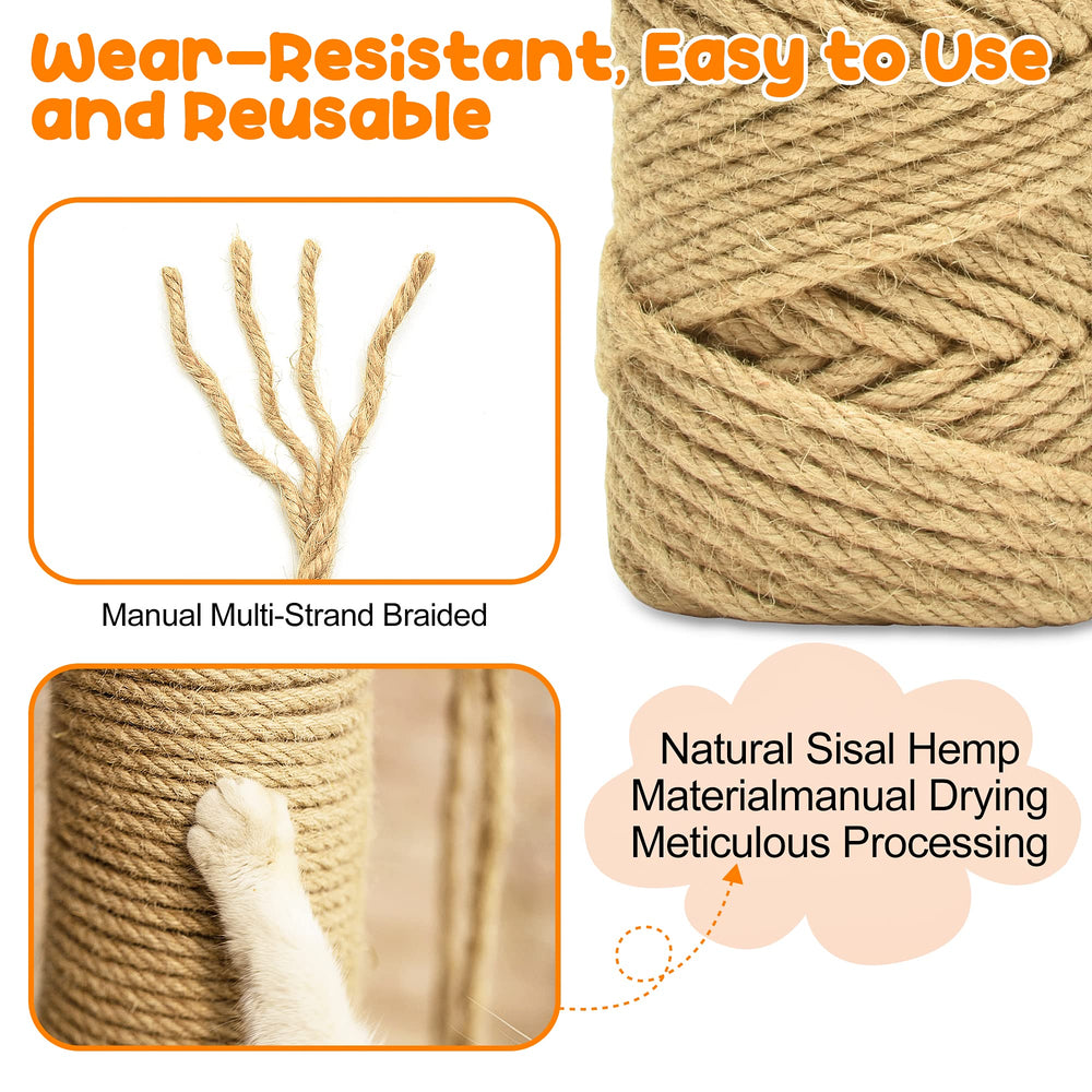 HezzLuv cat tree wrapped with sturdy sisal rope