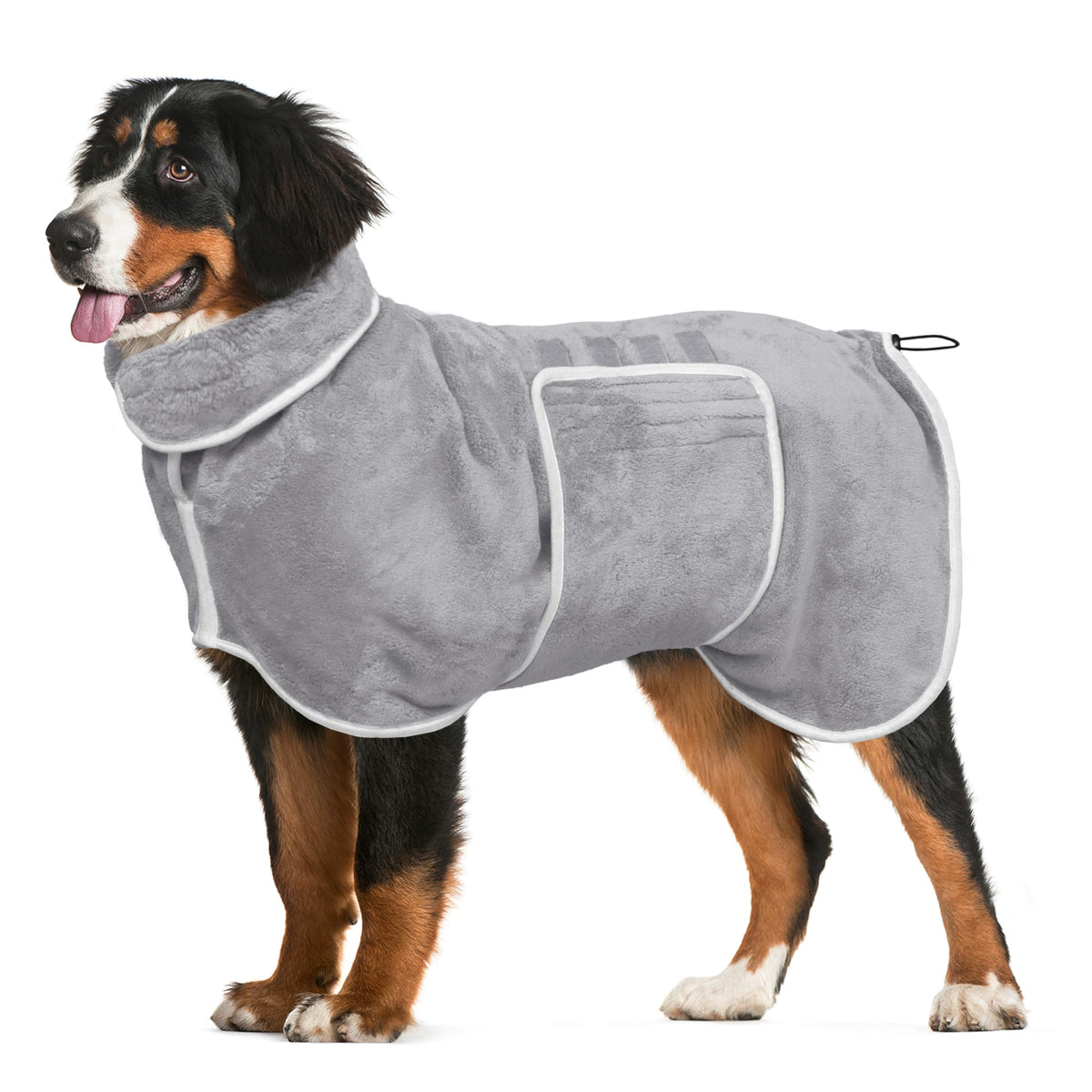 HhiMyOct dog bathrobe towel absorbent for quick post-bath drying.