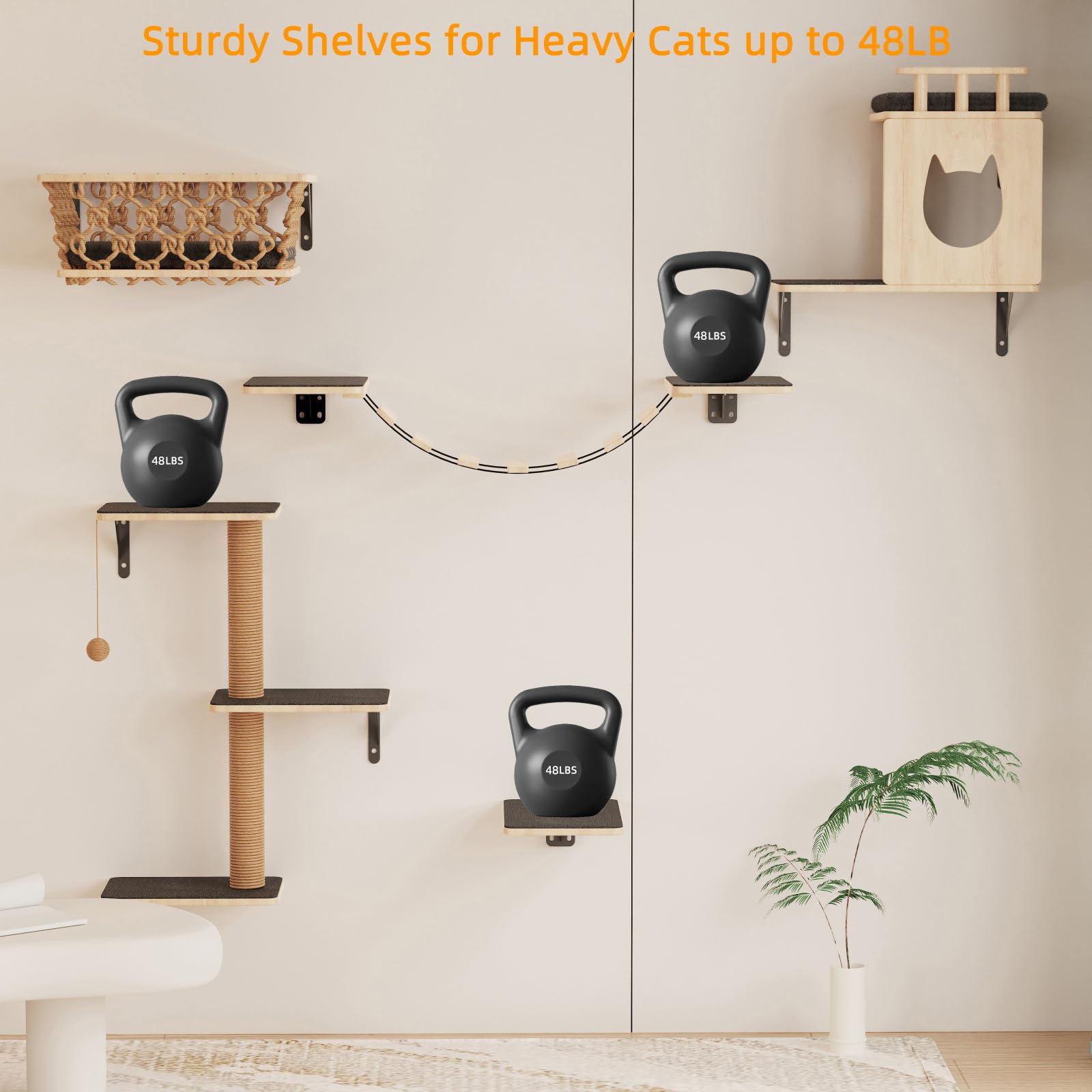 HHOFURN anti-tip hardware enhances stability for active households