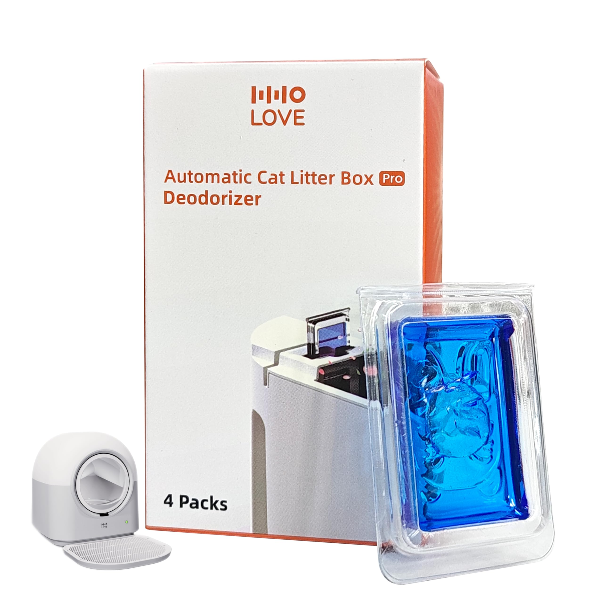 HHOLOVE deodorizer 4-pack blue packaging back with product details.