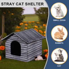 HHONG RI SHENG indoor-outdoor cat shelter suits garages, porches, and balconies.