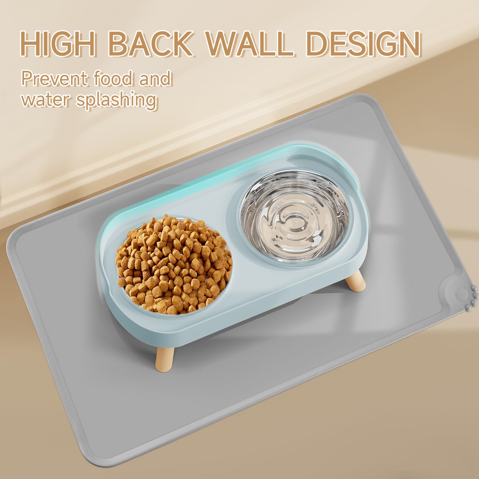 HIAIEVIY non-slip base keeps bowls steady for stress-free meals.