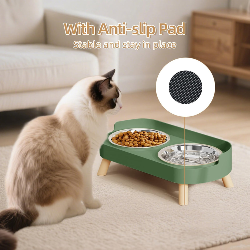HIAIEVIY non-slip base keeps bowls steady during mealtimes.
