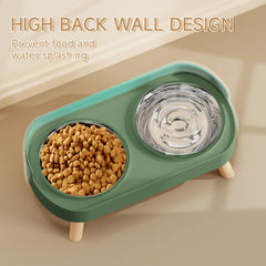 HIAIEVIY splash-proof bowls prevent spills during cat meals and water breaks.