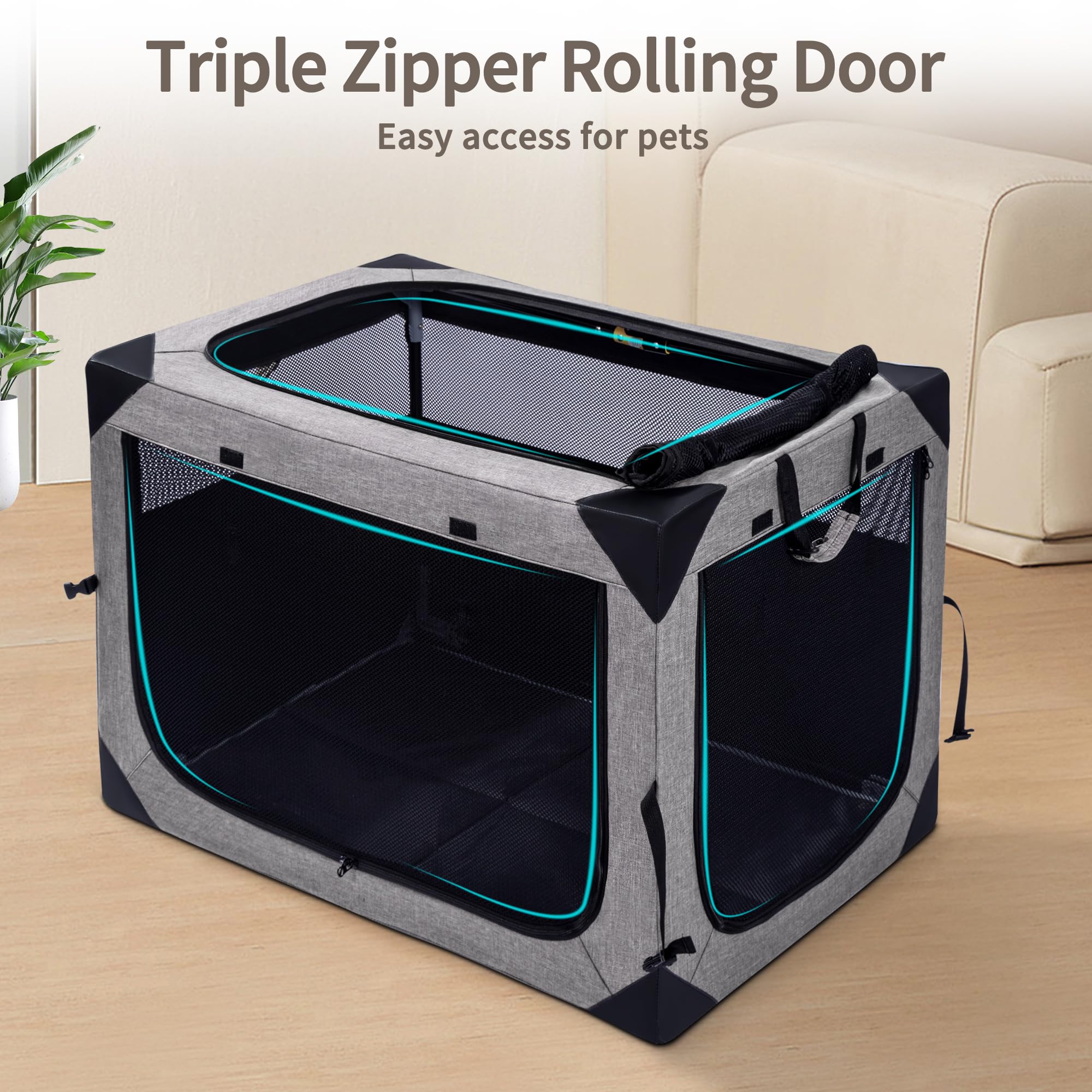 Hiaksedt crate features 360° visibility and roll-up doors for easy interactions