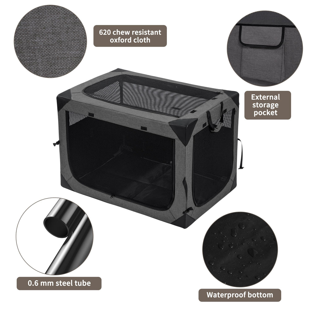 Hiaksedt dog crate anti-chew fabric prevents destructive chewing during travel.
