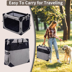 Hiaksedt anti-chew oxford crate with durable mesh stands up to paws
