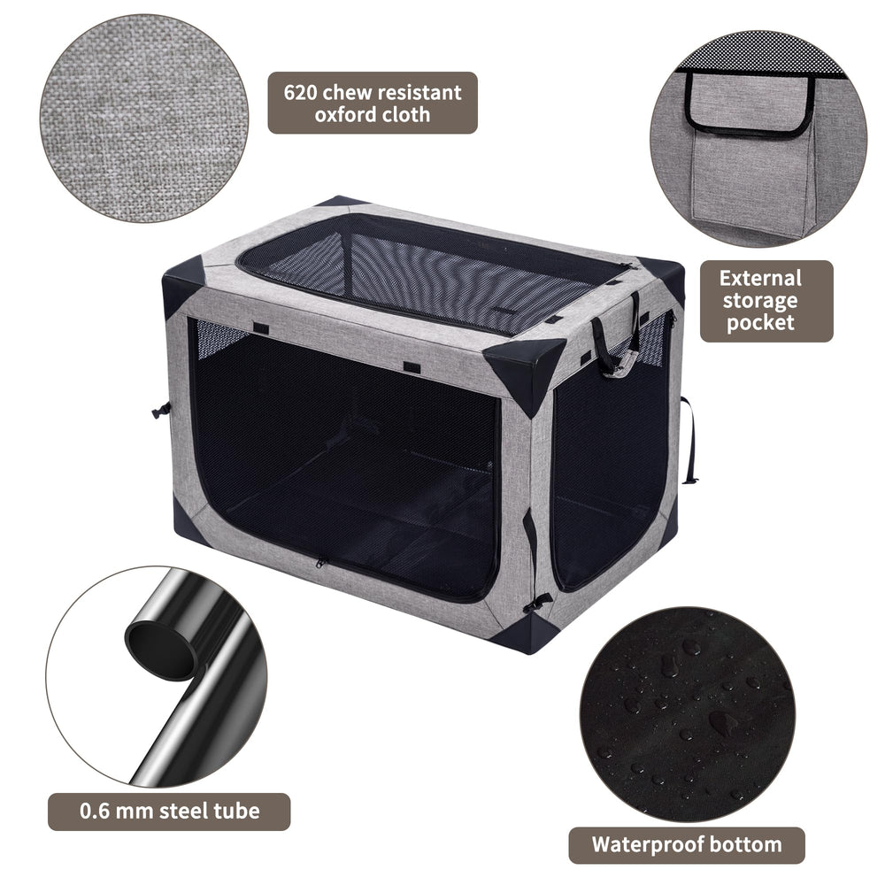 Hiaksedt portable dog kennel for travel, camping, indoors or outdoors