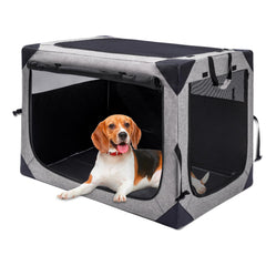 Hiaksedt soft dog crate 36in foldable for easy travel and home confinement