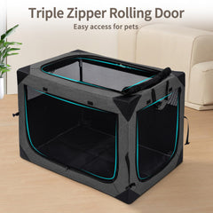 Hiaksedt collapsible kennel for indoor and outdoor use, easy to carry.