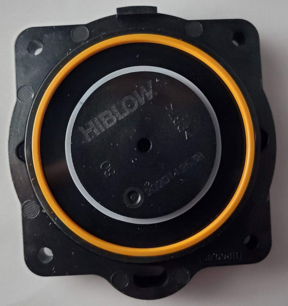 Close-up of install-ready Hiblow diaphragms for HP-60/80 replacement kit.