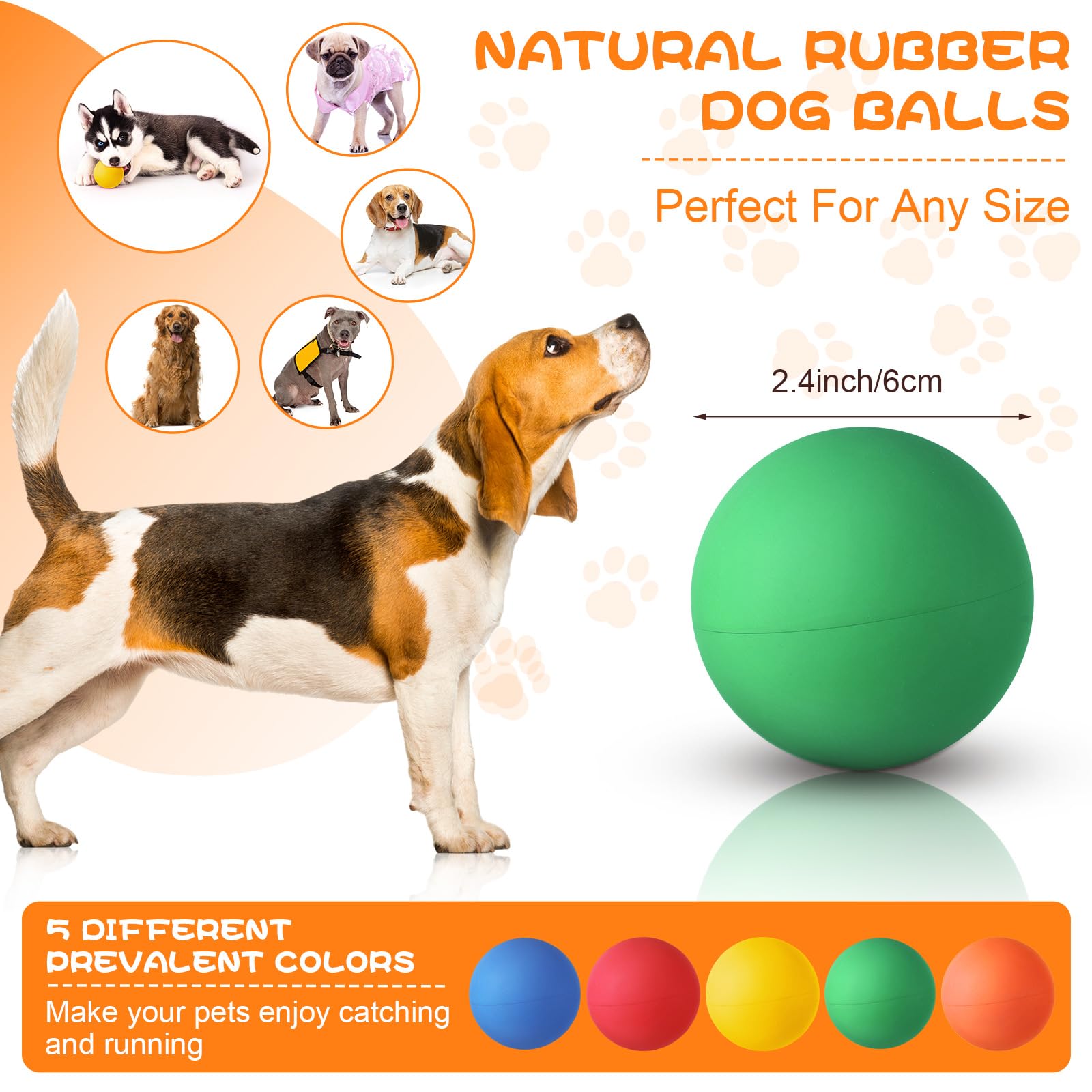 Hiboom high-bounce dog balls for energetic fetch sessions.