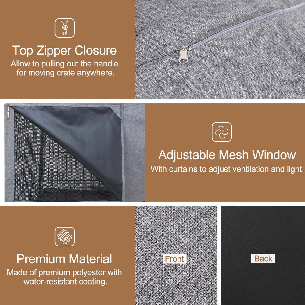 HiCaptain 600D polyester crate cover interior mesh improves airflow without overheating.