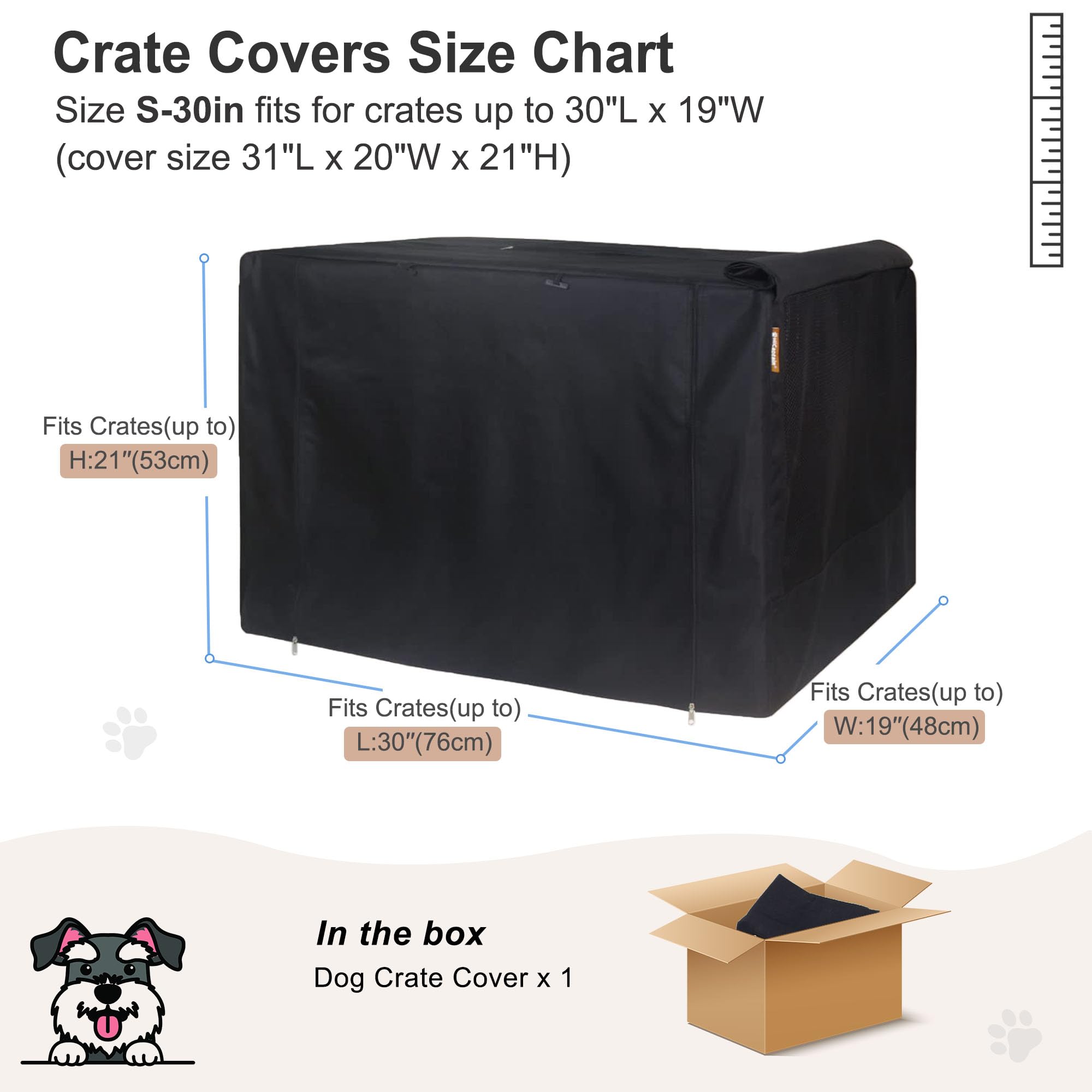 HiCaptain breathable crate cover dual panels front and side access while keeping the den covered.