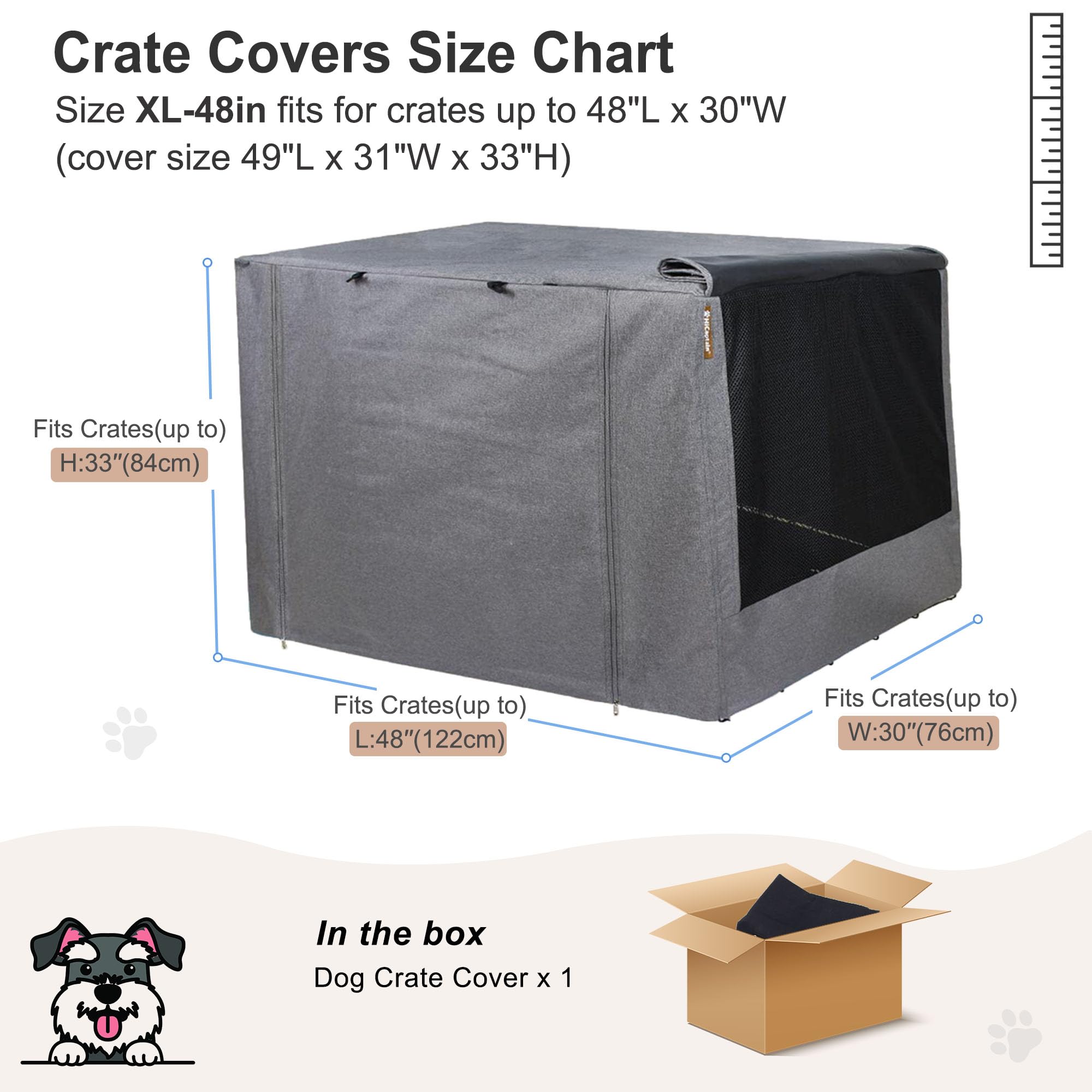 HiCaptain breathable dog crate cover close-up of durable 600D material